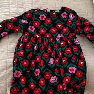 Hanna Andersson Floral Dress - Red, Pink, and Green